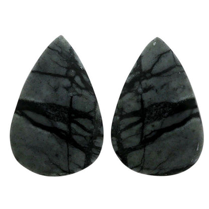 Picasso Jasper Pair 15.9x23.8x4 mm Pear Shape Polished Gemstone LS135-07108