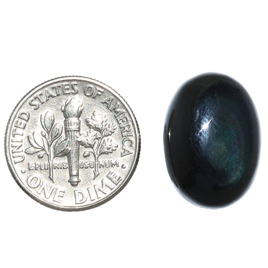 Obsidian Eye 12.8x17.9x5.4 mm Oval Shape Polished Gemstone LS136-07127