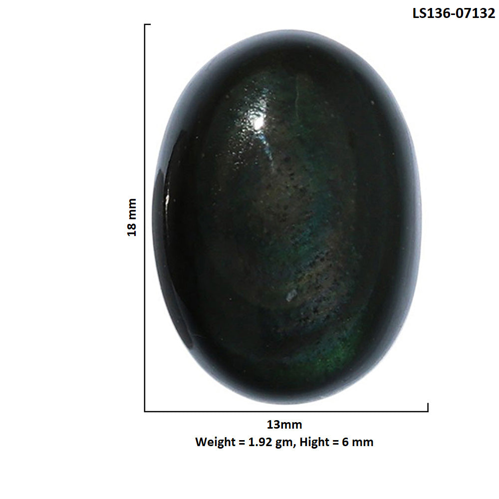 Obsidian Eye 13x18x6 mm Oval Shape Polished Gemstone LS136-07132