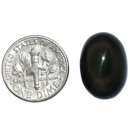 Obsidian Eye 12.7x17.9x6 mm Oval Shape Polished Gemstone LS136-07136