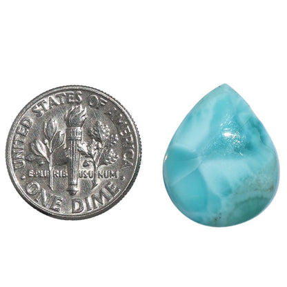 Larimar (Dominican Republic) 15.2x19x5 mm Pear Shape Polished Gemstone LS137-07178