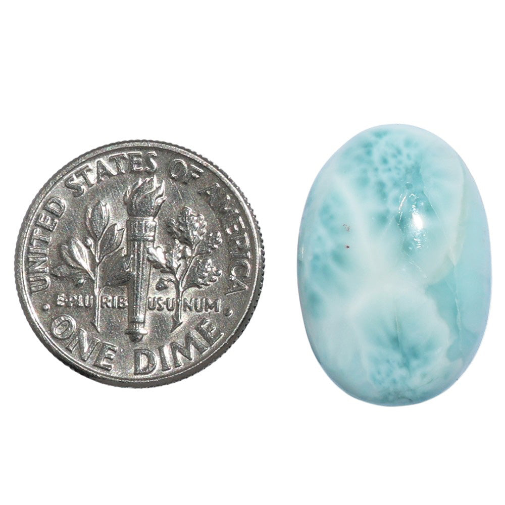 Larimar (Dominican Republic) 13.8x20.2x5.5 mm Oval Shape Polished Gemstone LS137-07179