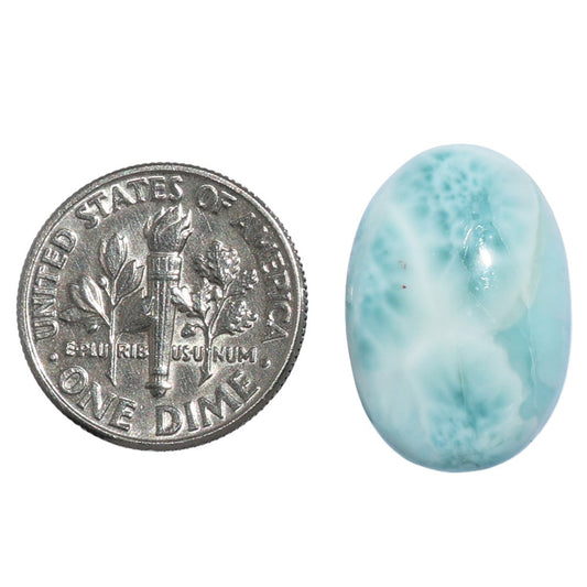 Larimar (Dominican Republic) 13.8x20.2x5.5 mm Oval Shape Polished Gemstone LS137-07179