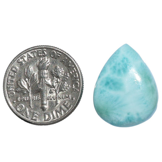 Larimar (Dominican Republic) 14.2x18.7x5 mm Pear Shape Polished Gemstone LS137-07183