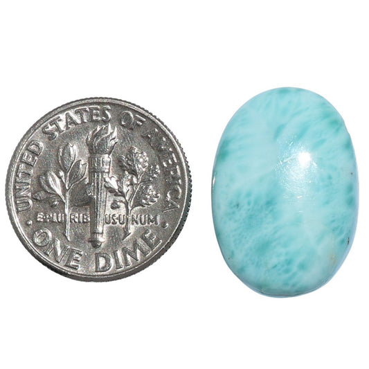 Larimar (Dominican Republic) 14x20.2x5.7 mm Oval Shape Polished Gemstone LS137-07184