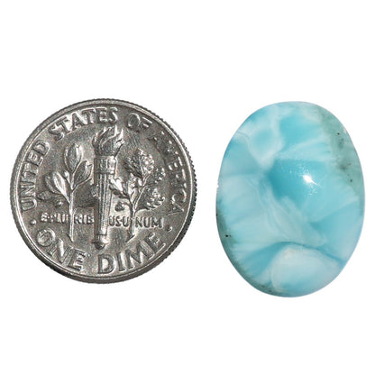 Larimar (Dominican Republic) 14x18.9x5 mm Oval Shape Polished Gemstone LS137-07190