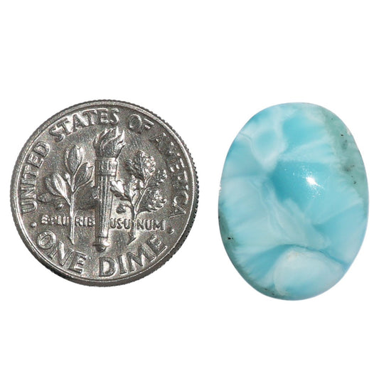 Larimar (Dominican Republic) 14x18.9x5 mm Oval Shape Polished Gemstone LS137-07190