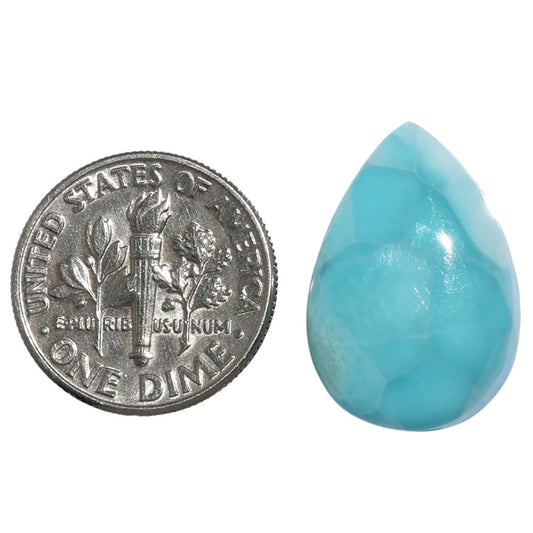 Larimar (Dominican Republic) 14.1x20.9x5 mm Pear Shape Polished Gemstone LS137-07193