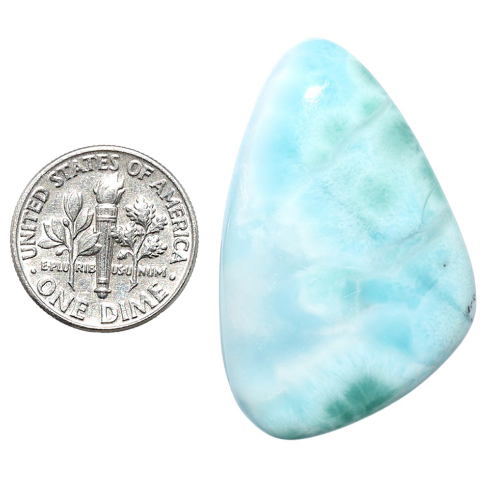 Larimar (Dominican Republic) 24.7x38x6.3 mm Fancy Shape Polished Gemstone LS137-08929