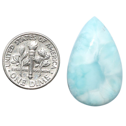 Larimar (Dominican Republic) 17.2x27.9x6 mm Pear Shape Polished Gemstone LS137-08931