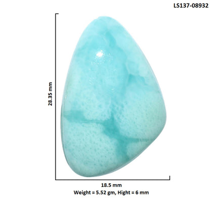 Larimar (Dominican Republic) 18.5x28.35x6 mm Fancy Shape Polished Gemstone LS137-08932