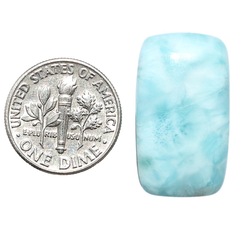 Larimar (Dominican Republic) 14.5x25x5.5 mm Cushion Shape Polished Gemstone LS137-08933