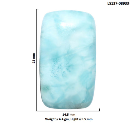 Larimar (Dominican Republic) 14.5x25x5.5 mm Cushion Shape Polished Gemstone LS137-08933