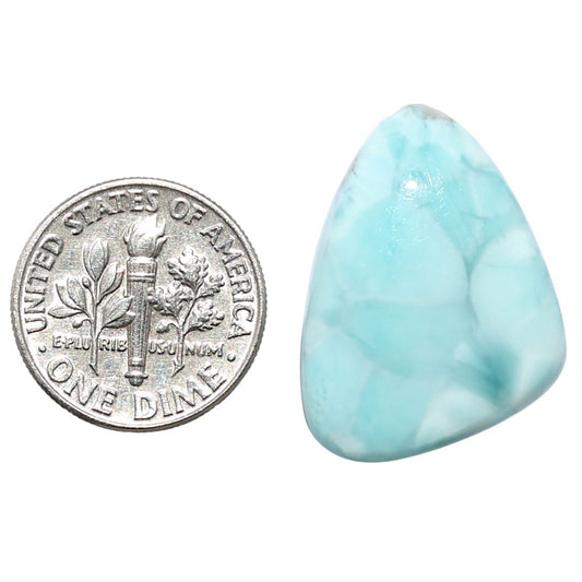 Larimar (Dominican Republic) 18.5x25.2x6.5 mm Fancy Shape Polished Gemstone LS137-08937