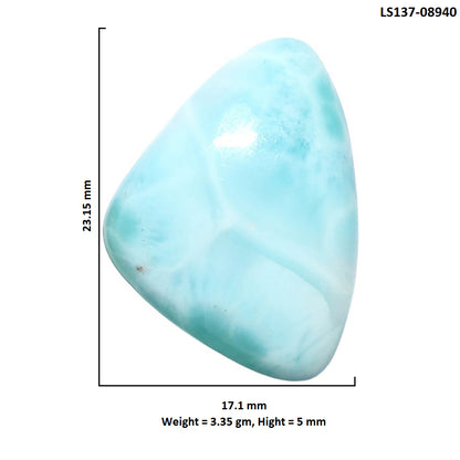 Larimar (Dominican Republic) 17.1x23.15x5 mm Fancy Shape Polished Gemstone LS137-08940