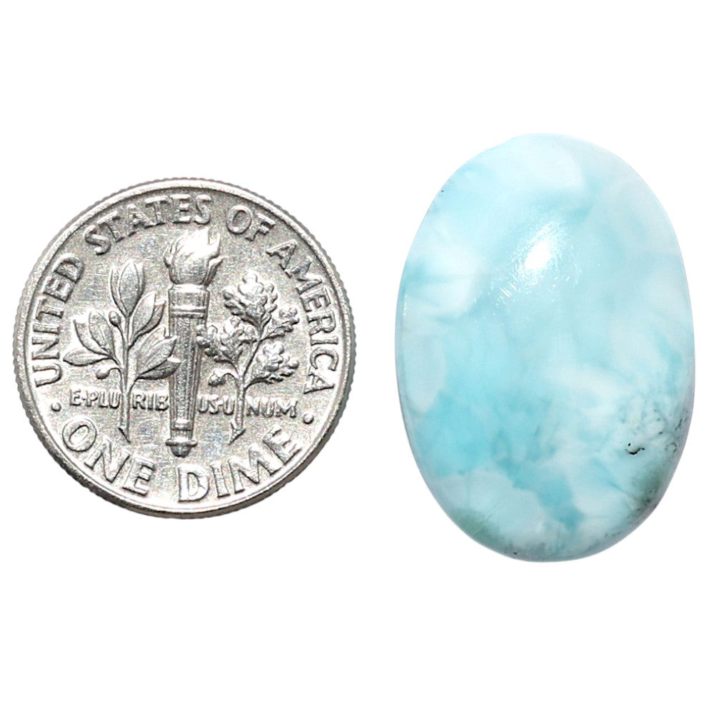 Larimar (Dominican Republic) 15.6x22.35x6 mm Oval Shape Polished Gemstone LS137-08941
