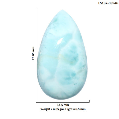 Larimar (Dominican Republic) 14.5x25.65x6.5 mm Pear Shape Polished Gemstone LS137-08946