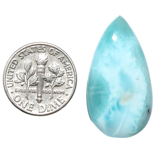 Larimar (Dominican Republic) 16x29.54x5.3 mm Pear Shape Polished Gemstone LS137-08947