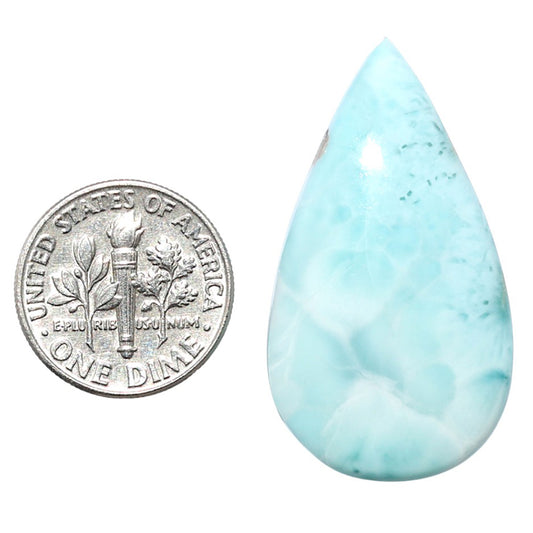 Larimar (Dominican Republic) 20x35.7x7.2 mm Pear Shape Polished Gemstone LS137-08949
