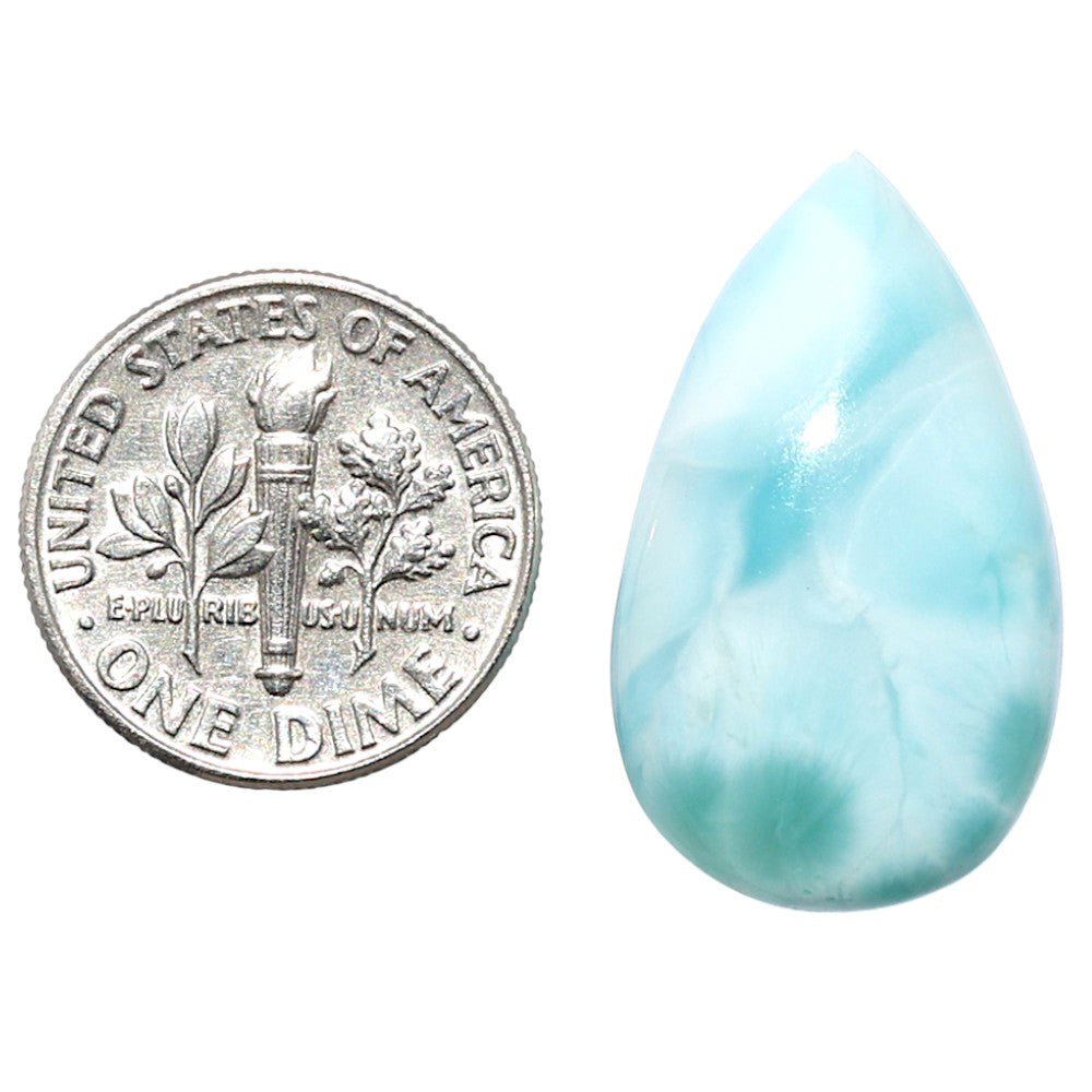 Larimar (Dominican Republic) 15.5x26x6 mm Pear Shape Polished Gemstone LS137-08952