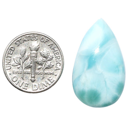 Larimar (Dominican Republic) 15.5x26x6 mm Pear Shape Polished Gemstone LS137-08952