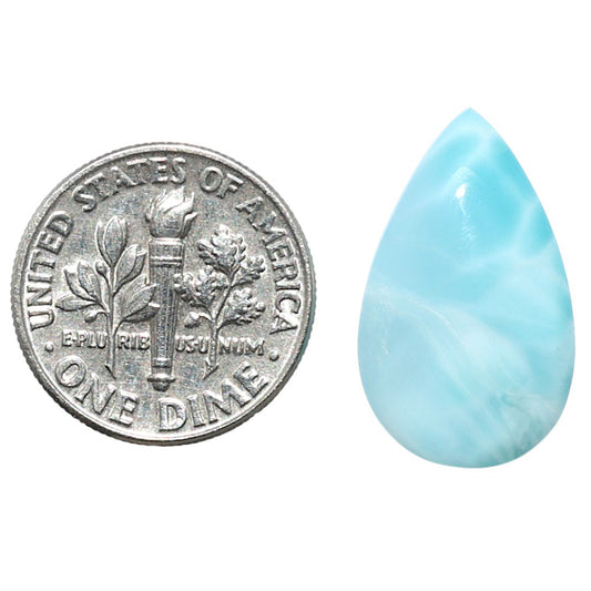 Larimar (Dominican Republic) 12.7x21.1x5.5 mm Pear Shape Polished Gemstone LS137-08954