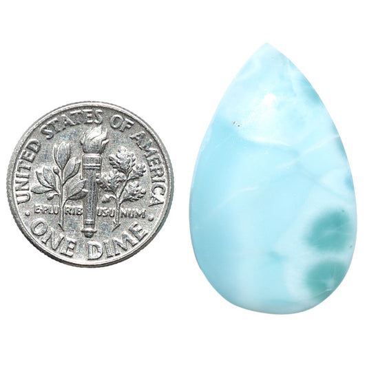 Larimar (Dominican Republic) 17.8x28.7x6 mm Pear Shape Polished Gemstone LS137-08958
