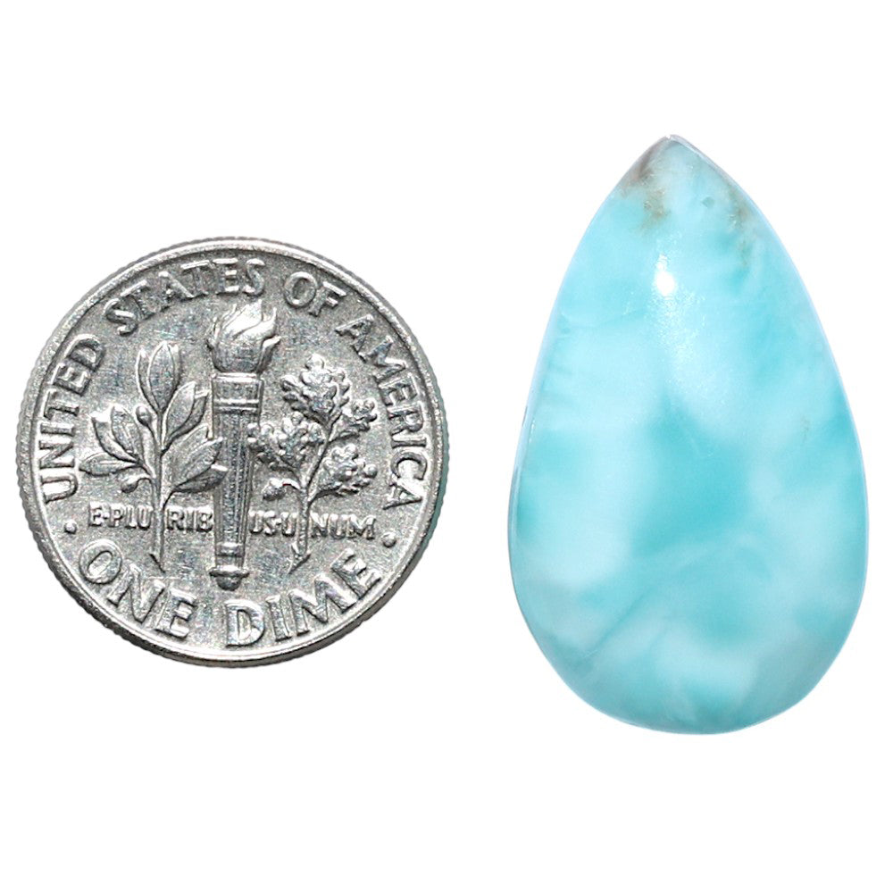 Larimar (Dominican Republic) 15x24.7x5.8 mm Pear Shape Polished Gemstone LS137-08959
