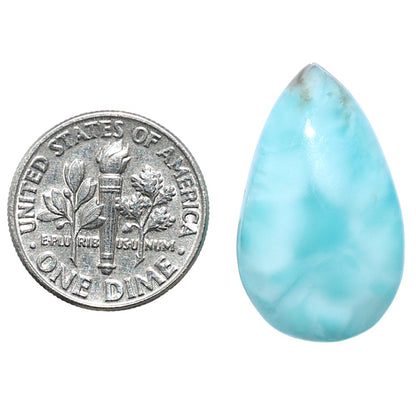 Larimar (Dominican Republic) 15x24.7x5.8 mm Pear Shape Polished Gemstone LS137-08959