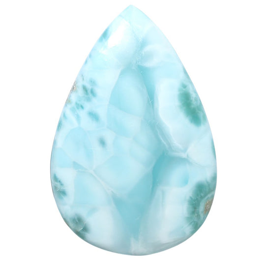 Larimar (Dominican Republic) 32x47.8x6 mm Pear Shape Polished Gemstone LS137-08962
