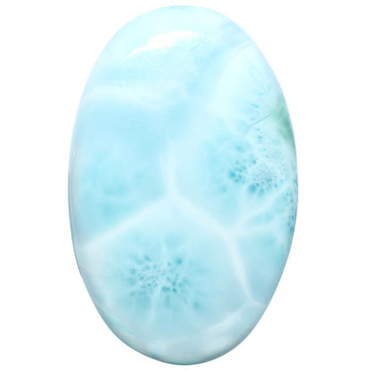 Larimar (Dominican Republic) 28x43.6x6.8 mm Oval Shape Polished Gemstone LS137-08968