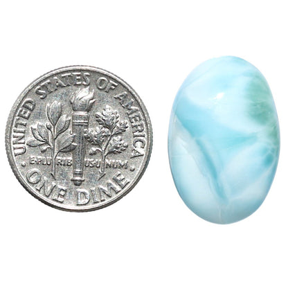 Larimar (Dominican Republic) 13.7x20.4x5.8 mm Oval Shape Polished Gemstone LS137-08969