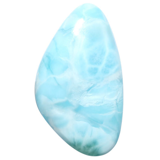 Larimar (Dominican Republic) 23.8x41x7.6 mm Fancy Shape Polished Gemstone LS137-08974