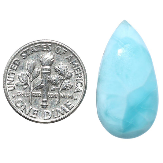 Larimar (Dominican Republic) 13.2x25.2x5.5 mm Pear Shape Polished Gemstone LS137-08979