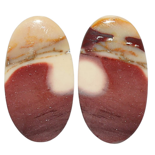Mookaite Pair 14.8x27x4 mm Oval Shape Polished Gemstone LS139-07469
