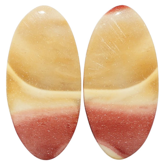 Mookaite Pair 13.7x28.1x4.5 mm Oval Shape Polished Gemstone LS139-07470