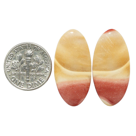 Mookaite Pair 13.7x28.1x4.5 mm Oval Shape Polished Gemstone LS139-07470