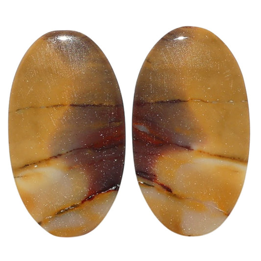 Mookaite Pair 14.5x25.6x3.5 mm Oval Shape Polished Gemstone LS139-07472
