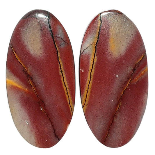 Mookaite Pair 12.9x25.4x3.7 mm Oval Shape Polished Gemstone LS139-07475