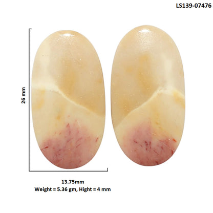 Mookaite Pair 13.75x26x4 mm Oval Shape Polished Gemstone LS139-07476
