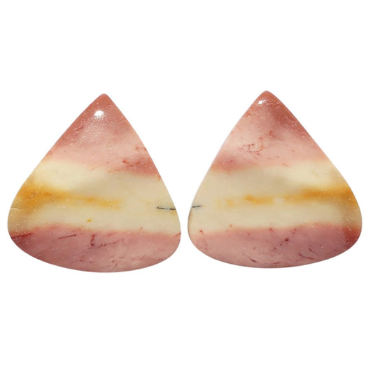 Mookaite Pair 20.85x21.4x4.8 mm Heart Shape Polished Gemstone LS139-07482