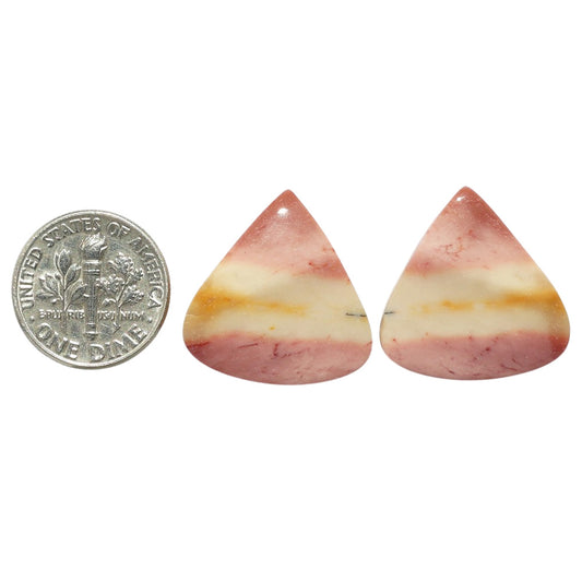 Mookaite Pair 20.85x21.4x4.8 mm Heart Shape Polished Gemstone LS139-07482