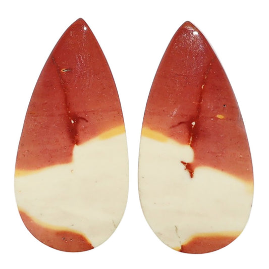 Mookaite Pair 13.4x27.1x4.7 mm Pear Shape Polished Gemstone LS139-07483