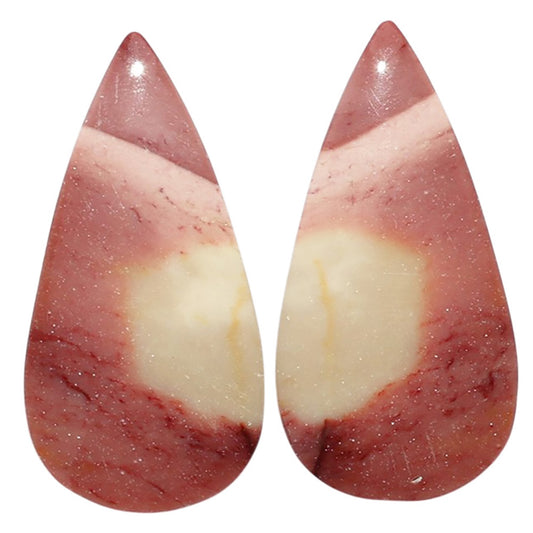 Mookaite Pair 15.4x30.6x4.5 mm Pear Shape Polished Gemstone LS139-07485