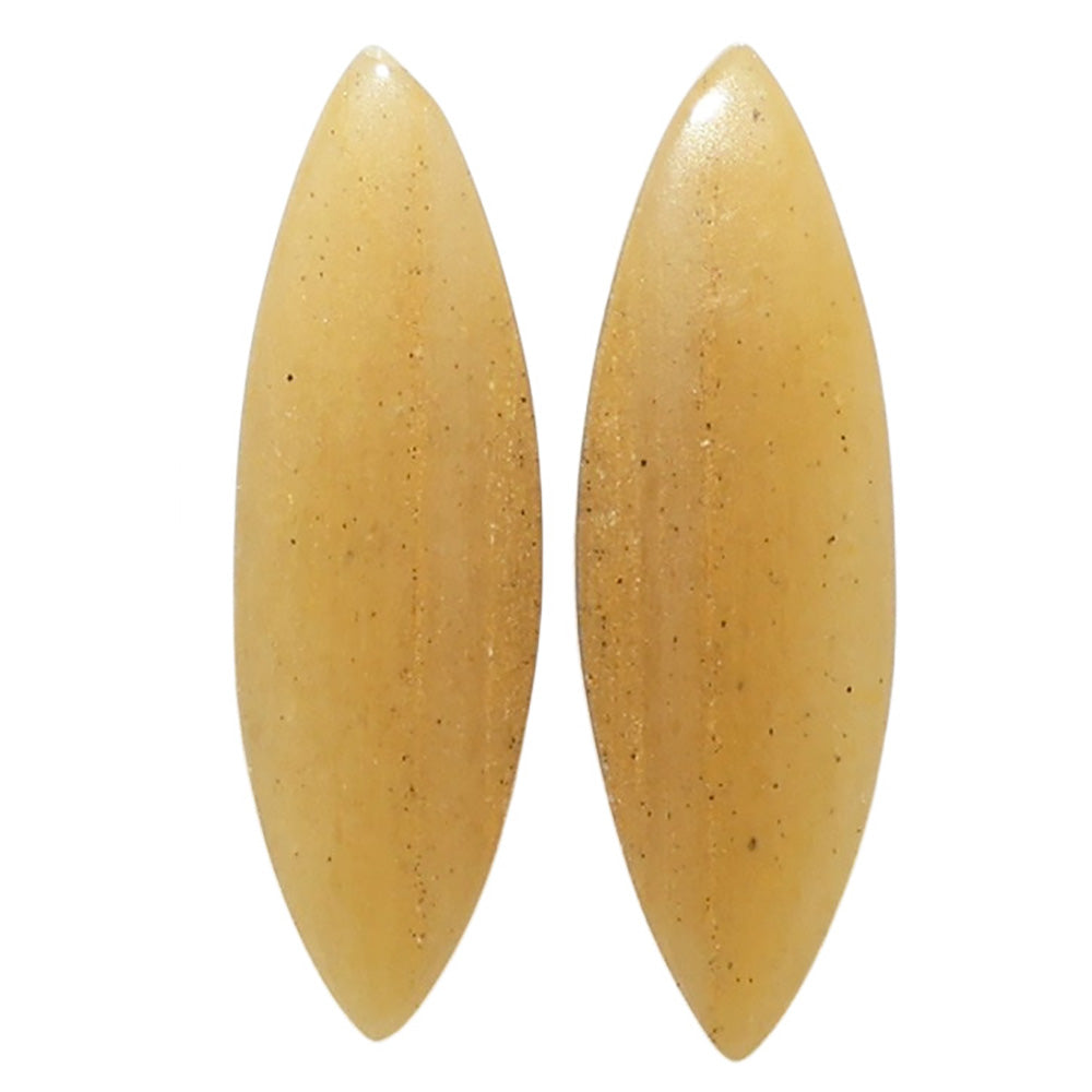 Yellow Aventurine Pair 8x25.4x4 mm Marquise Shape Polished Gemstone LS140-07490