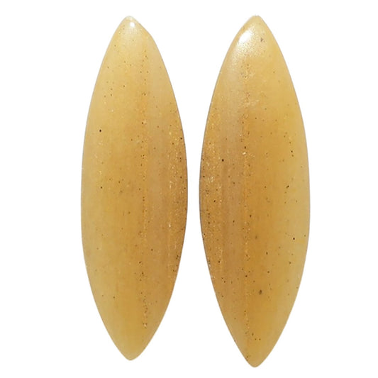 Yellow Aventurine Pair 8x25.4x4 mm Marquise Shape Polished Gemstone LS140-07490