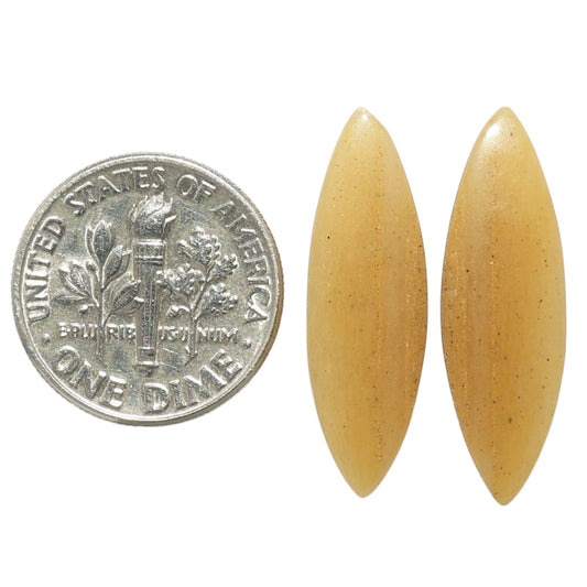 Yellow Aventurine Pair 8x25.4x4 mm Marquise Shape Polished Gemstone LS140-07490