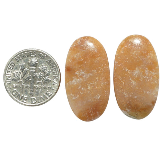 Yellow Aventurine Pair 14x26x4.5 mm Oval Shape Polished Gemstone LS140-07491