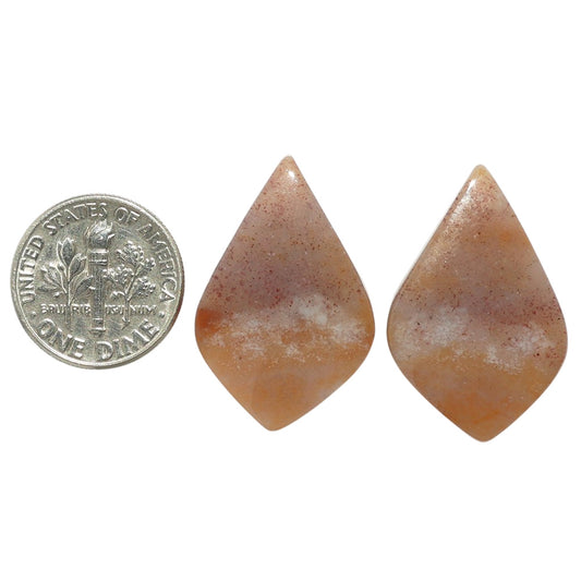 Yellow Aventurine Pair 18.1x27.8x4.5 mm Fancy Shape Polished Gemstone LS140-07492