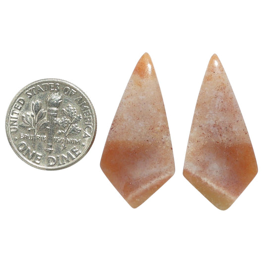 Yellow Aventurine Pair 14.5x30x4 mm Fancy Shape Polished Gemstone LS140-07493